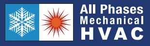 All Phases Mechanical HVAC logo: snowflake and sun